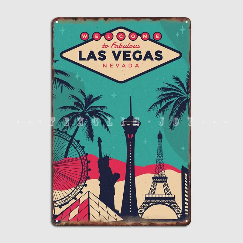 

Las Vegas Metal Sign Wall Decor Wall Cave Cave Pub Retro Tin Sign Poster