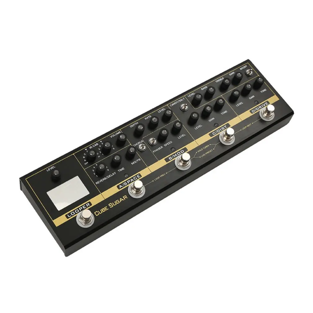 

9 in 1 Electric Guitar Pedal Cube Rechargeable Multi Effects Digital Delay Chorus Reverb Pedal Analog Overdrive Chorus Effect