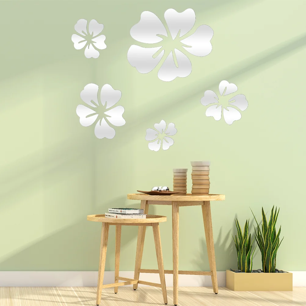 

5 Pcs Mirror Wall Decor Wall Decal Wall Paintings Nordic Sticker Nordic Decor Removable Wall Sticker Acrylic Home decor