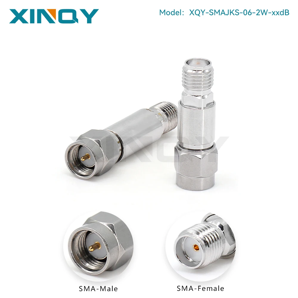 Фото Xinqy 6G 2W RF-аттенюатор 1/2/3/5/6/10/20 дБ SMA, коаксиальная головка с фиксированным уровнем затухания сигнала №2