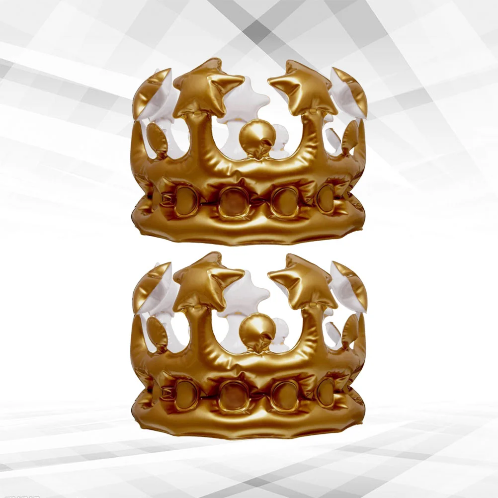 

2PCS Funny Creative Fashion Inflatable Toy Inflatable Crown for Party Festival