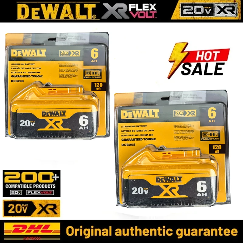 Оригинальный аккумулятор DEWALT 20 В 2 0-6 0 Ач литий-ионный DCB115 DCB118 для инструментов +