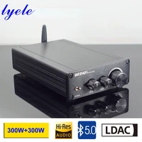 lyele audio tpa3255 2 0 class d stereo amplifier high power 300w2 digital amplifier bluetooth 5 0 ldac aptx qcc5125 dc19v 48v