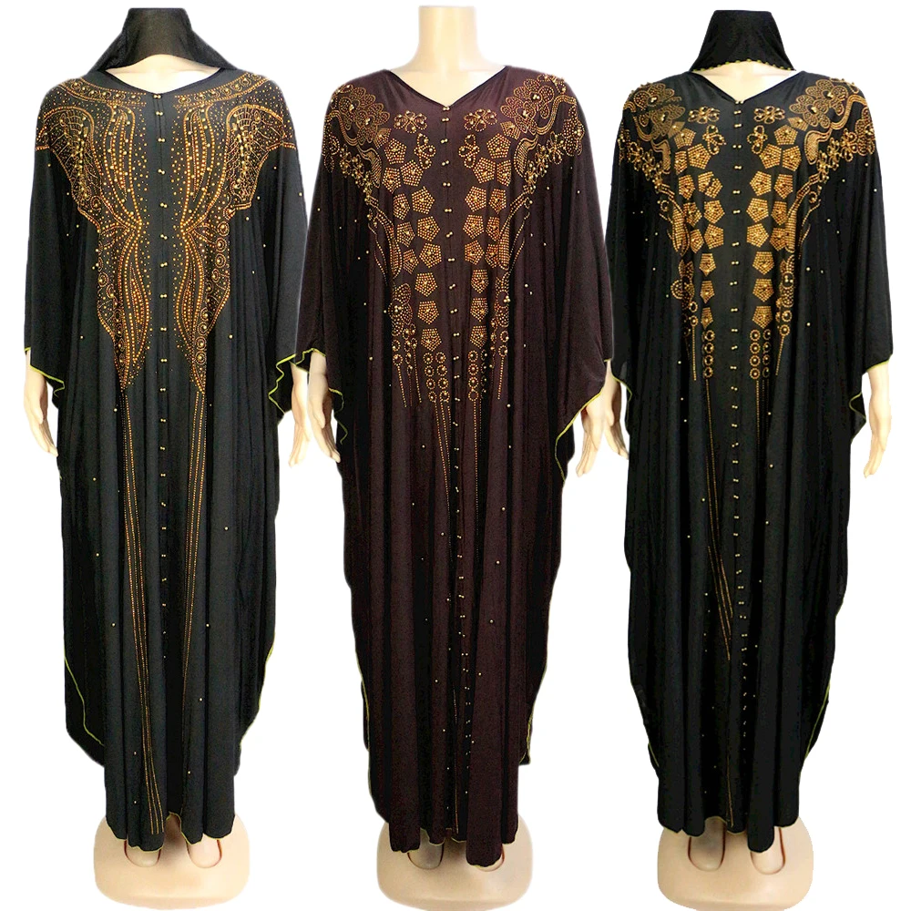 

New Muslim Kaftan Abaya Hijab Dress Women Dubai Turkish African Dresses Loose Boubou Dashiki Eid Ramadan Caftan Robe Gown Abayas
