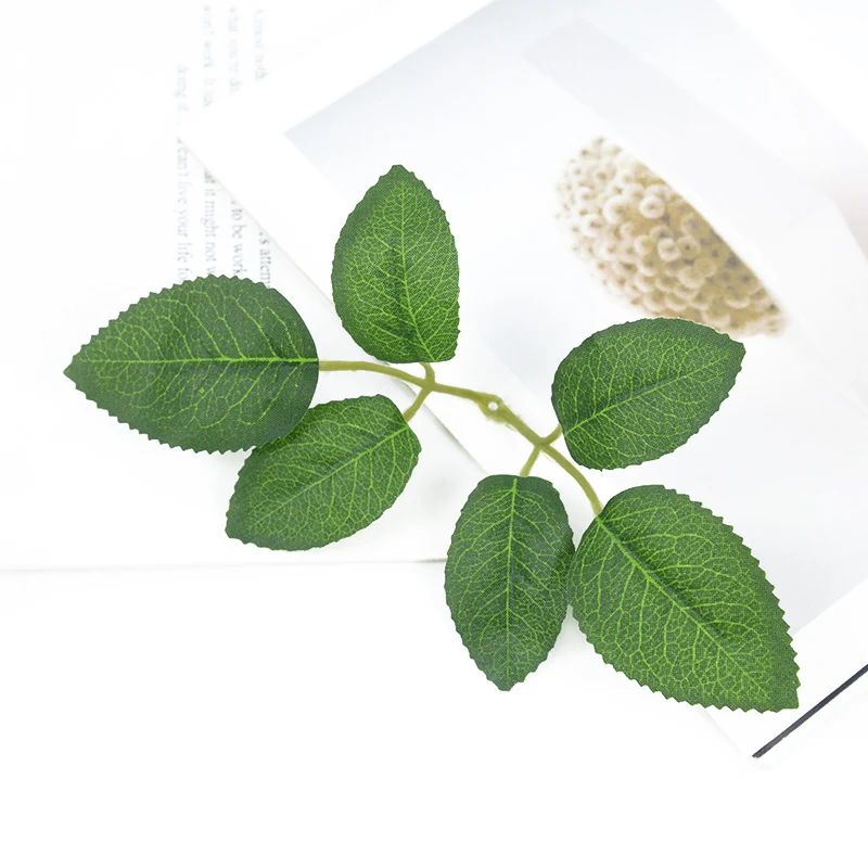 

30pcs Artificial Rose Flower Leaves DIY Scrapbooking Wreaths Fake Flowers Accessories Home Decor Artificial Plants Leaf
