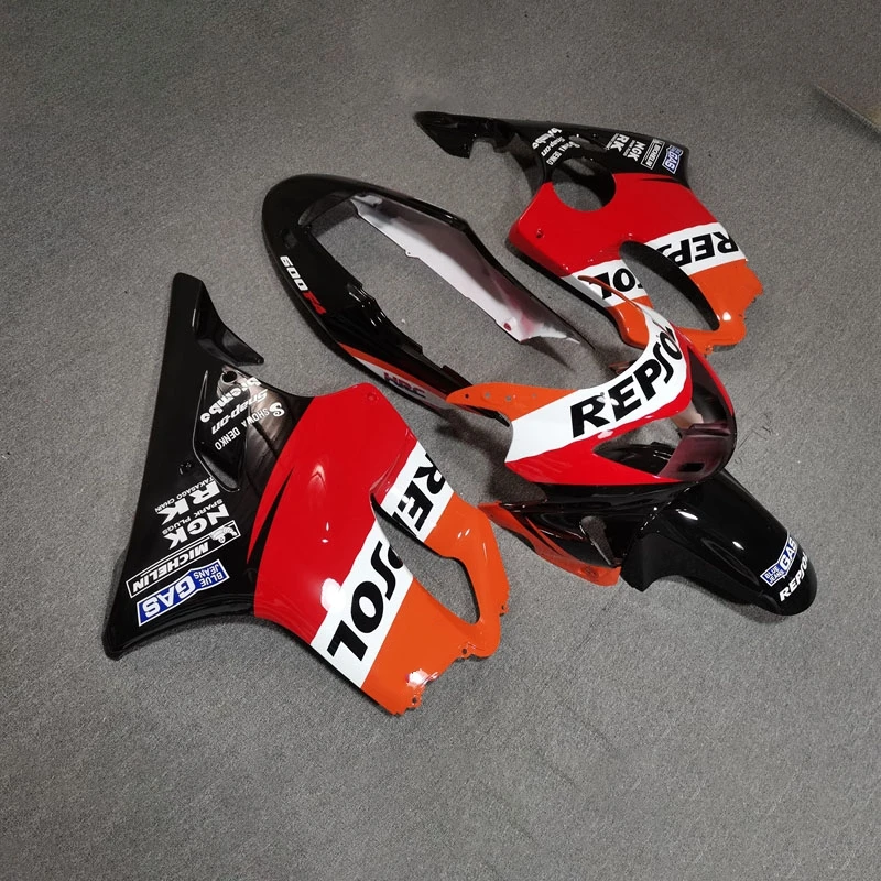 

Репсол инъекции Обтекатели для honda cbr 600 f4 1999 2000 оранжевый черный комплект обтекателей CBR600 F4 99 00 корпус yhn23