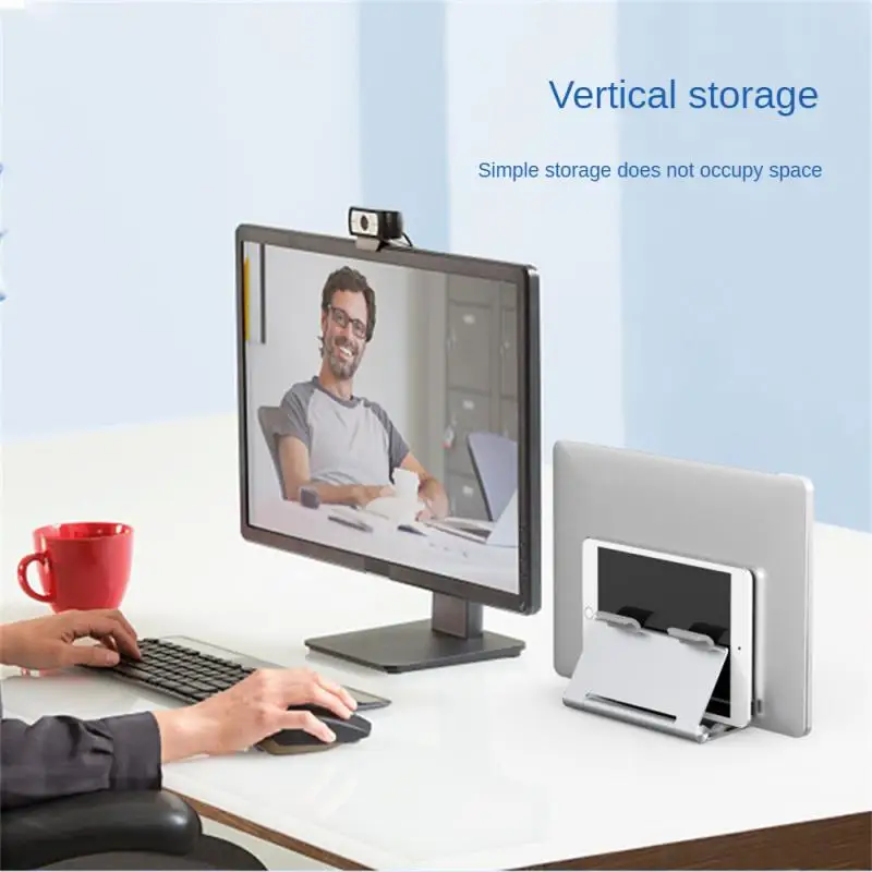

Lightweight Laptop Holder Vertical Computer Bracket Portable Computer Cooling Holder Double-axis Stepless Adjustment Bracket