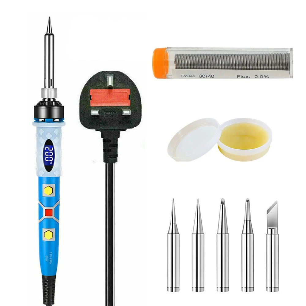 

Newest Soldering Iron Set 80W Upgraded LCD Dsiplay Adjustable Temperature Welding Tools Fast Heat Solder Iron Tools