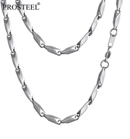 prosteel chain necklace womens mens fashion hip pop rock durable 18k goldblack platedsilver seeds necklaces psn2792