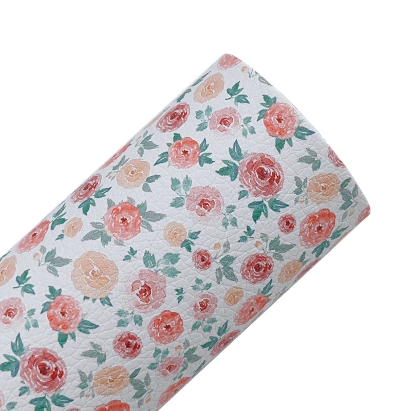 Новинка радужные 30x13 8 см/рулон акварельные розы искусственная кожа ручной работы