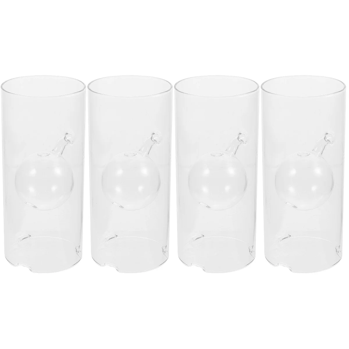 

4pcs Holder Clear Style Candlestick European Style Oil Lamp Cylinder Candlestick