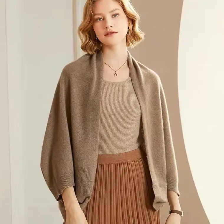 

100% pure woolen sweater knitted cape