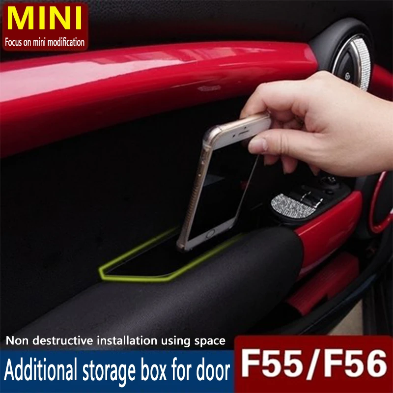 

For MINI Cooper Door Handle Storage Box F55 F56 Armrest Storage Box