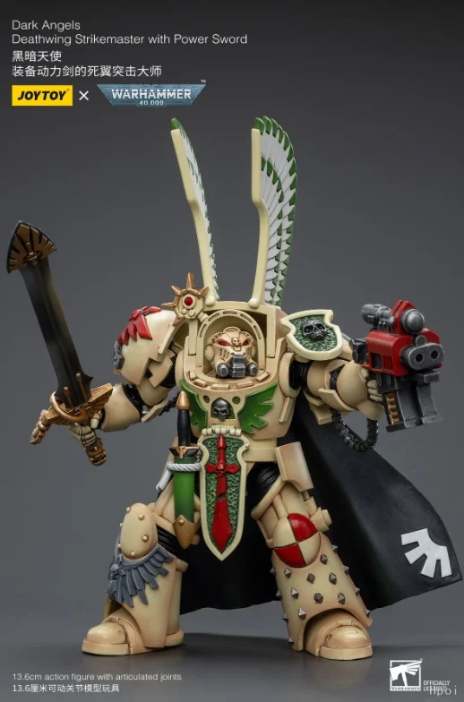 Фото Фигурки JOYTOY Warhammer 40K Dark Angels Deathwing Strikemaster, Deathwing Champion, Deathwing Ancient, масштаб 1/18, игрушки, модели №4