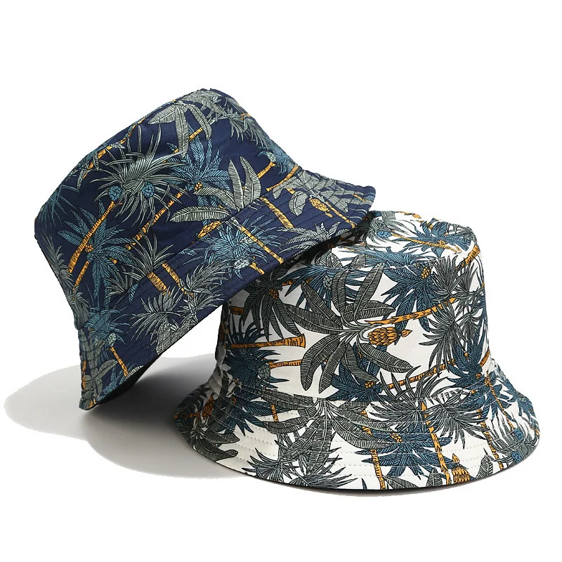 

New tropical banana tree pattern printing fisherman's hat for men and women in summer