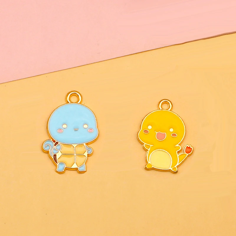 10 шт./лот эмалевые Мультяшные животные шармы для изготовления ювелирных изделий брелок серьги ожерелье «сделай сам» шармы принадлежности для рукоделия аксессуары