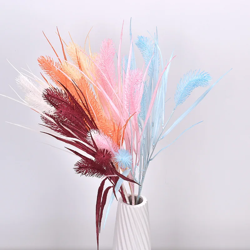 

Artificial Plant73cm Long 5 Heads Reeds, Wedding Party Hotel Plant Flower Arrangement Decoration, Home Garden Landscaping Layout