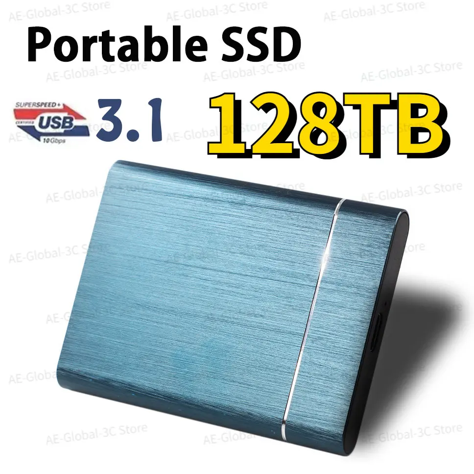 

Портативный высокоскоростной SSD-накопитель 128 ТБ, USB 3,0, 16 Тб