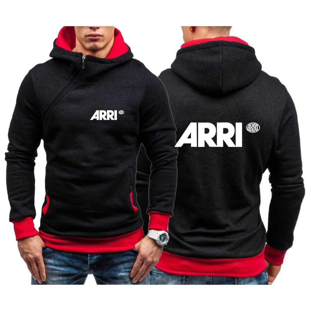 

2022 ARRI Men's Spring And Autumn able Printing Hooded Pullover Diagonal Zipper Hoodie Jackets Sweatshirts Top