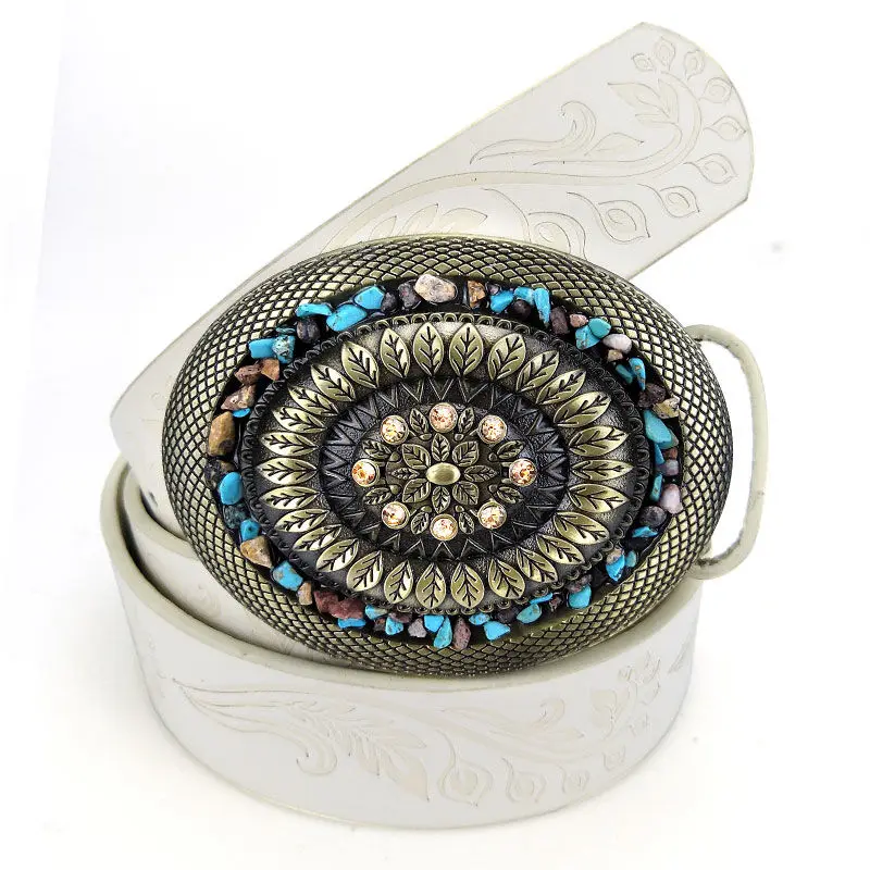 

Fashion Women Belts Luxury Designer Brand Casual High Quality for Jeans Flower Buckle Belts for Women Ins Print Waist Belt AL089