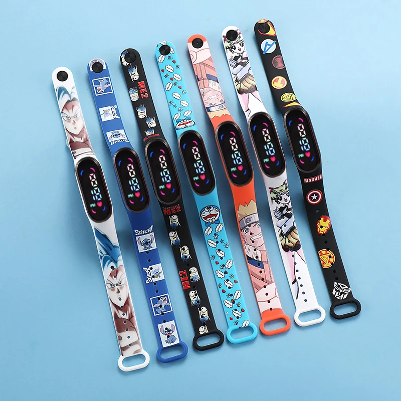 

Часы спортивные водонепроницаемые с мультяшным персонажем из мультфильма «Человек-паук»