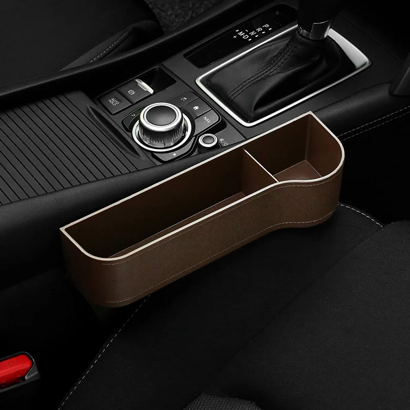 

Ящик для хранения на автомобильное сиденье, универсальный автомобильный органайзер для монет и телефона с боковым зазором, вместительный к...