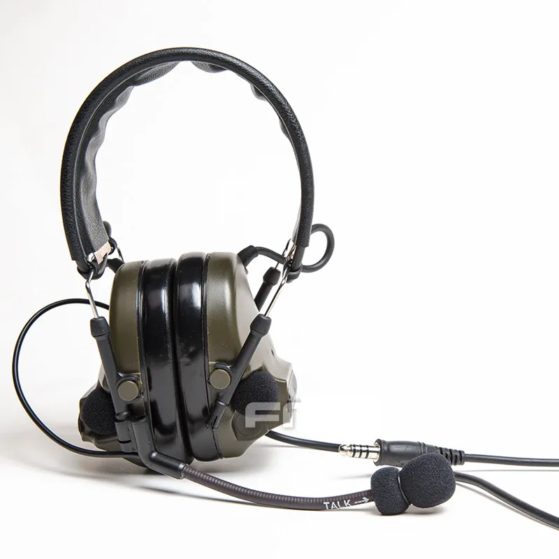 Tactical ComTac III Dual Com Pickup Noise Reduction Headset Earphone for TCA TRI HARRIS PRC-152 PRC-148 Walkie Talkie Radio