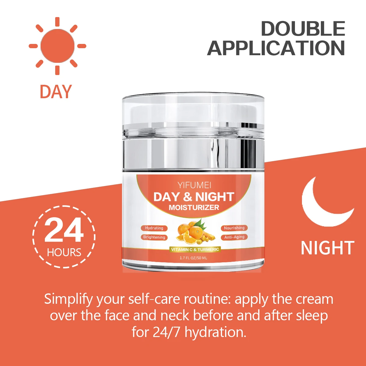 Фото Органический витамин С, куркума, дневной и ночной антивозрастной увлажняющий крем для удаления темных пятен, отбеливающий крем для лица с пептидами №2