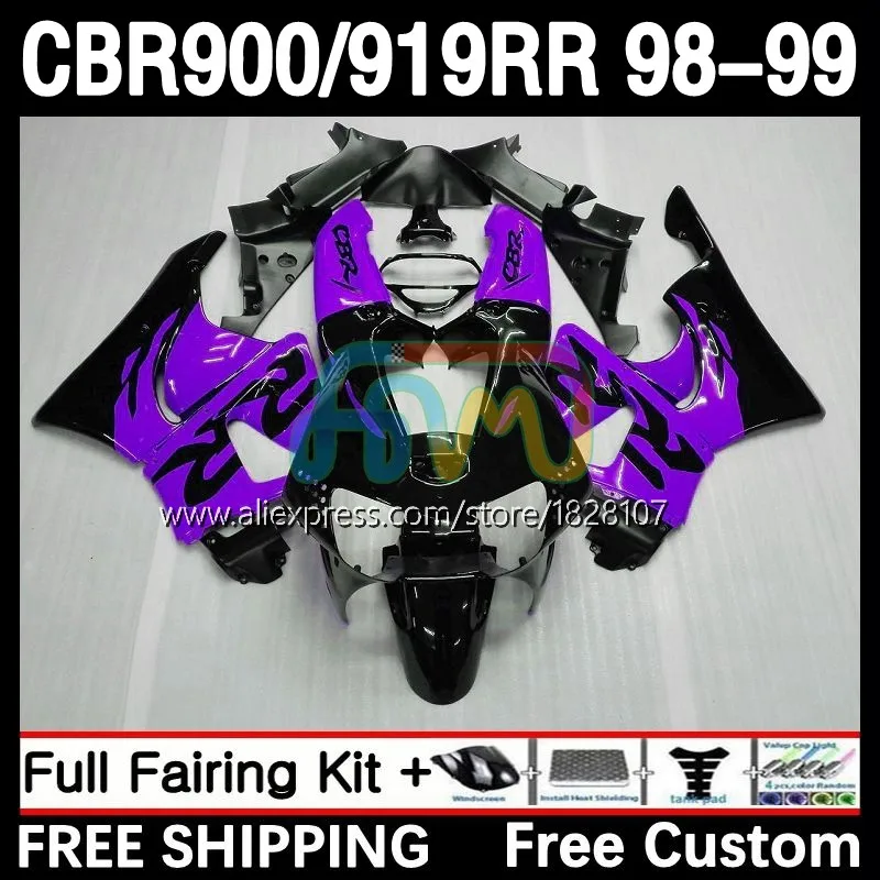 

Fairings For HONDA CBR 919RR 900RR 919 CBR900 CBR919 RR Purple black 98-99 32No.73 900CC CBR900RR 98 99 CBR919RR 1998 1999 Body