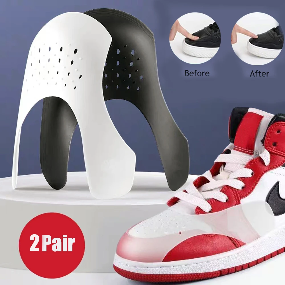 4Pcs Crease Protector for Sports Shoe Care Toe Caps Anti-wrinkle Support Stretcher Expander Sneakers Protector Shoes Accessories