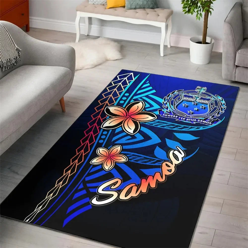 HX Fast Samoa Area Rug Полинезийский энтузиазм Татуировка узор 3D печатные ковры для