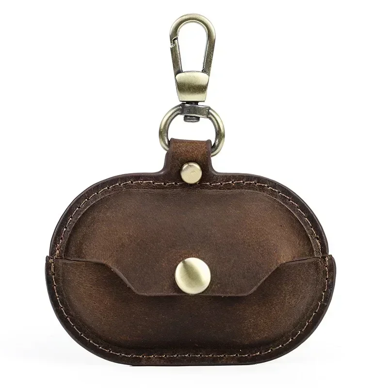 Чехол из натуральной кожи для наушников Sony Ambie Sound противоударный чехол зарядное