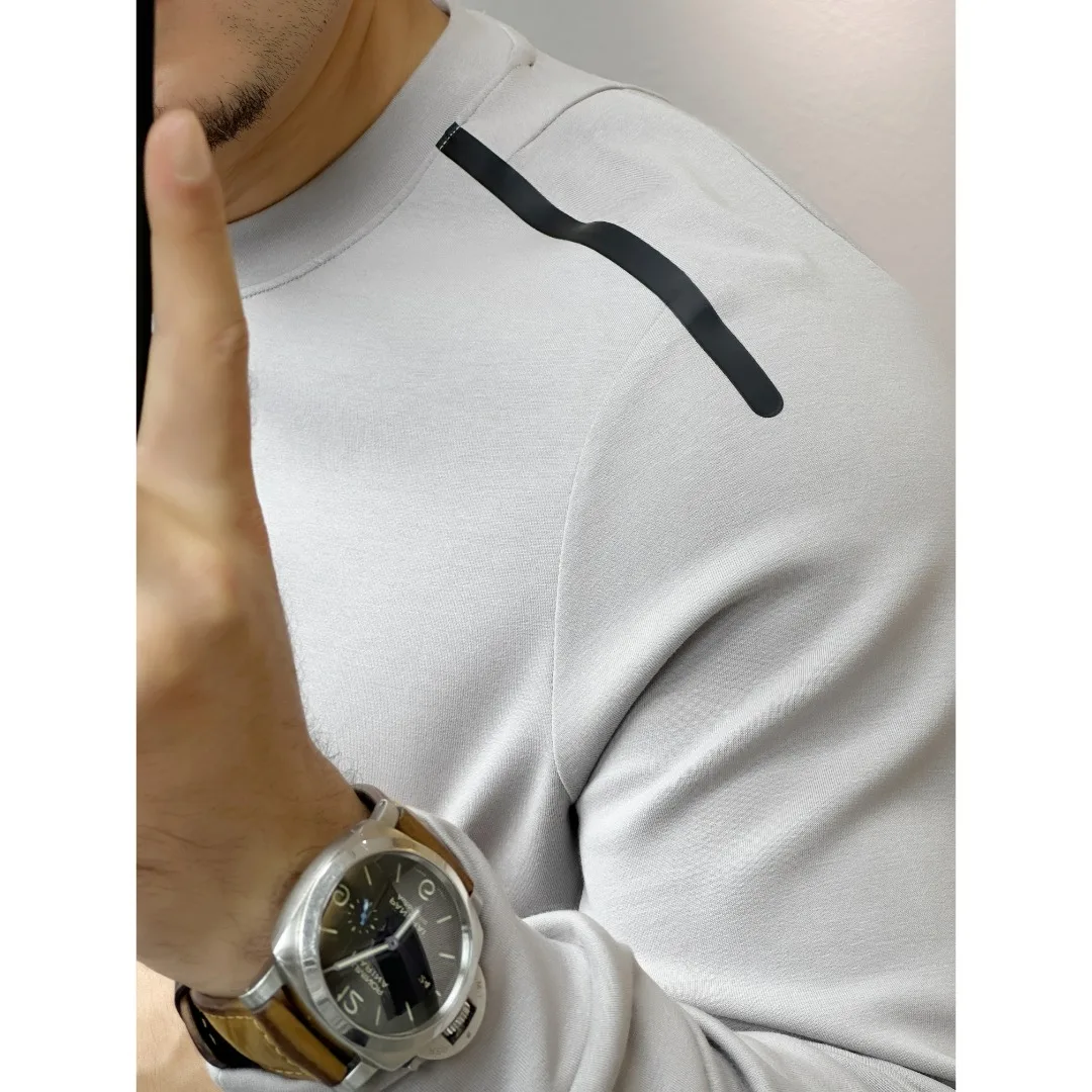 [Wanli Can Period] Новая зимняя мужская футболка с длинными рукавами и круглым вырезом