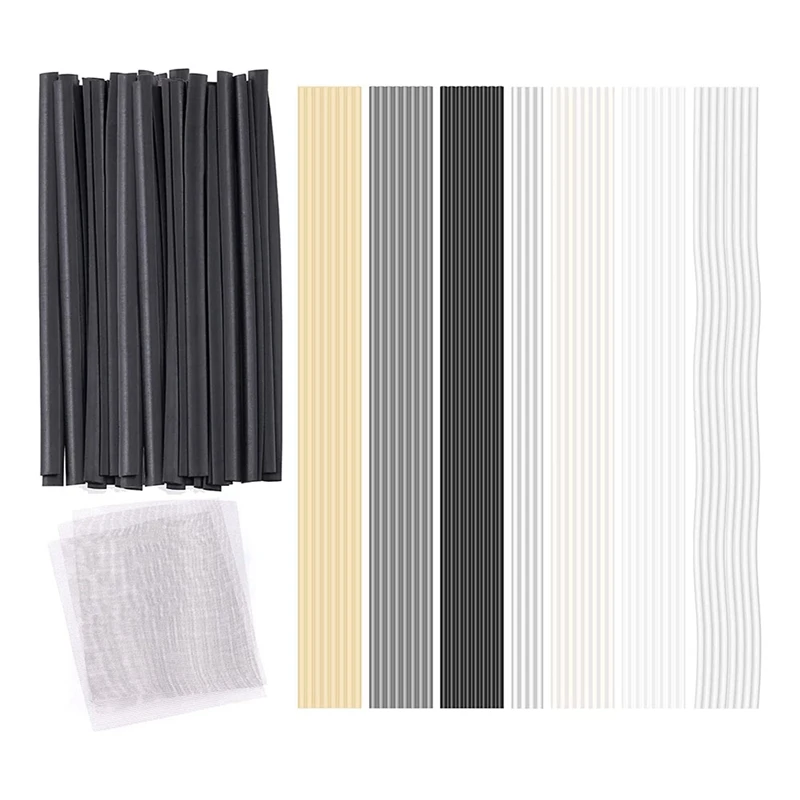 

75 Piece Plastic Welding Rods Plastic Welding Rods With Reinforcing Stainless Steel Mesh Kit