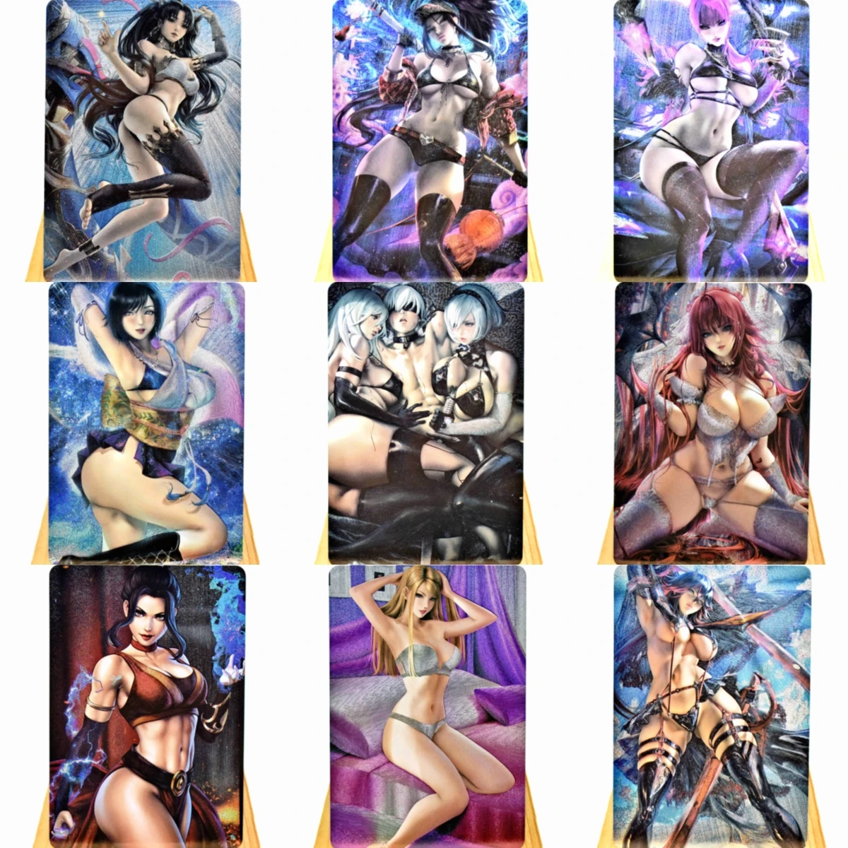 

9 штук/Набор Аниме мобильные игры Flash Card веер ACG коллекция красивых девушек веер игры Мика кавайная девушка сексуальная девушка коллекция ка...