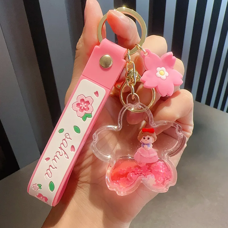 Милая Розовая кукла принцессы с маслом и зыбучим песком брелок в бутылке Женская