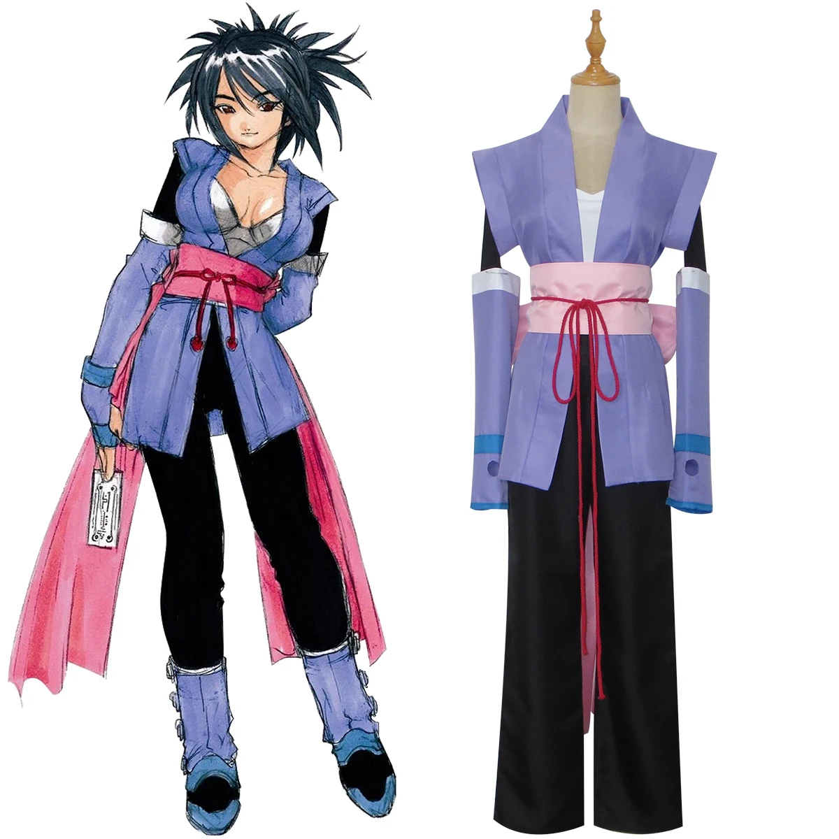 Фото Костюм для косплея Шиины Фудзияши из игры Tales of Symphonia: Dawn of the New World, наряд воительницы №1