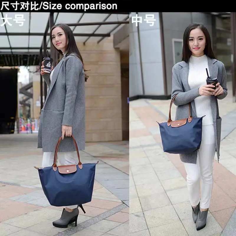 

Dumpling Bun Women's Classic Medium Large Long Handle Large Capacity Longxiang Bun One Shoulder Handheld Tote Bun Mommy Bun