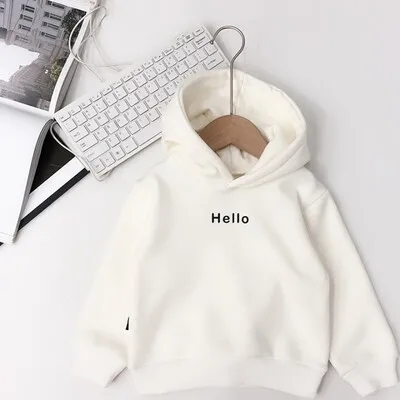 Toddler Girls Hoodies Sweater 2022 New Baby Boys Clothes Solid Sweatshirt Top Children's Clothing Autumn Winter Hooded Outerwear enlarge