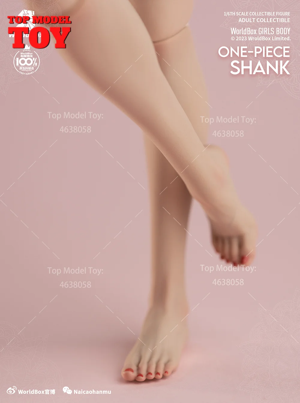 Worldbox AT204 1/6 Pale One-piece Shanks 4 Feet Types Аксессуары для тела Модель подходит 12 дюймов