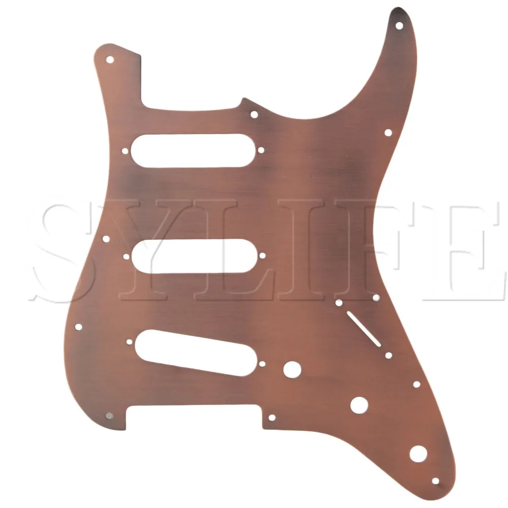 

Накладка из алюминиевого сплава с 11 отверстиями SSS для электрогитары, бронзовая
