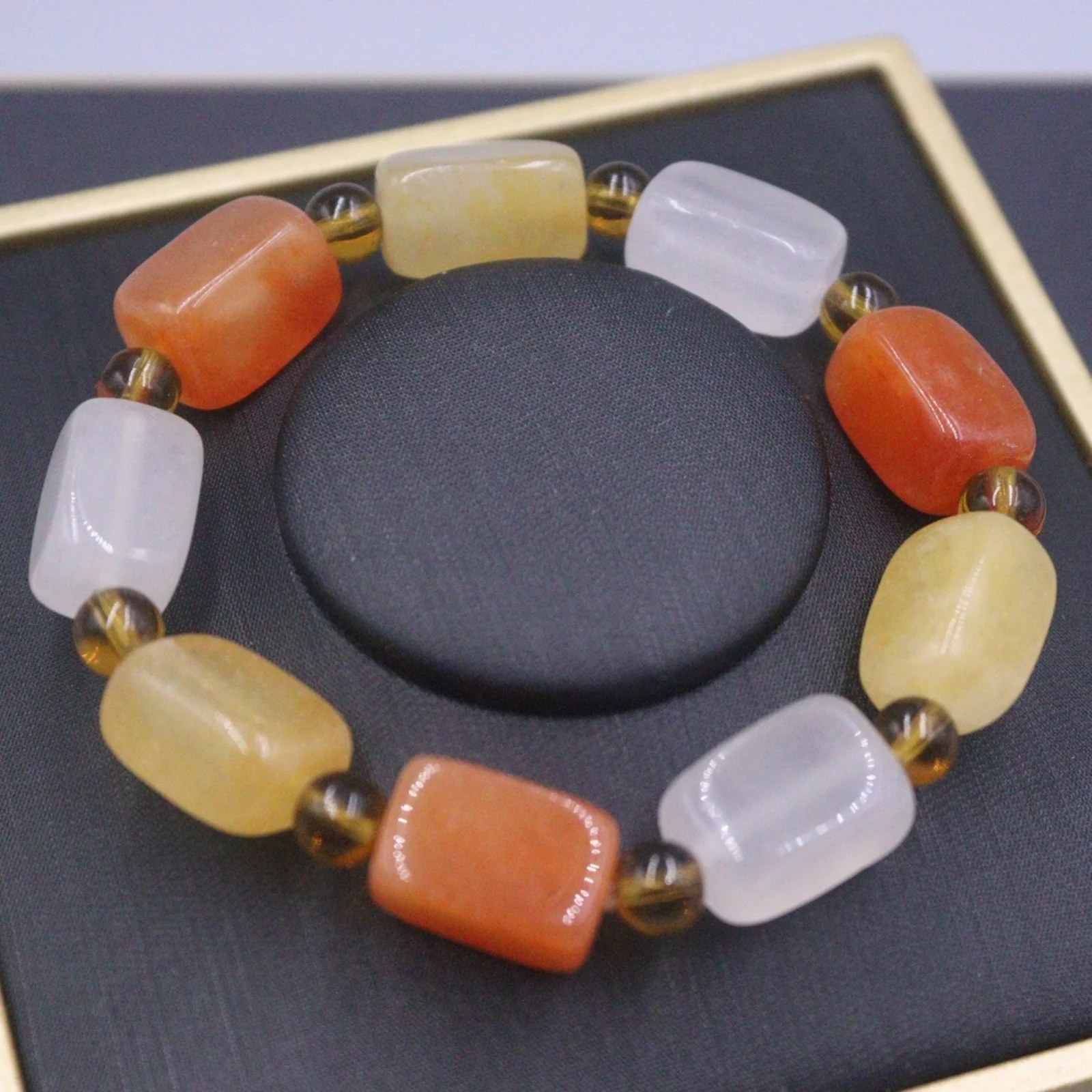 Натуральный красочный нефритовый счастливый женский браслет 10 мм широкий