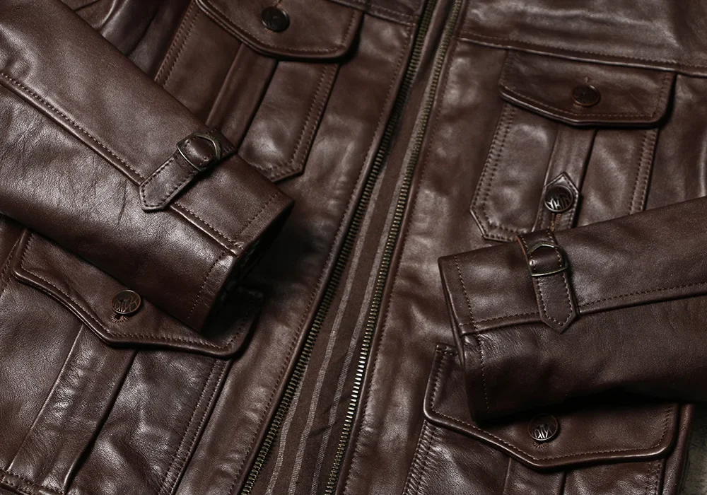 Кожаная куртка Blunt Razor Jason Stanson Safari с несколькими карманами мужская кожаная