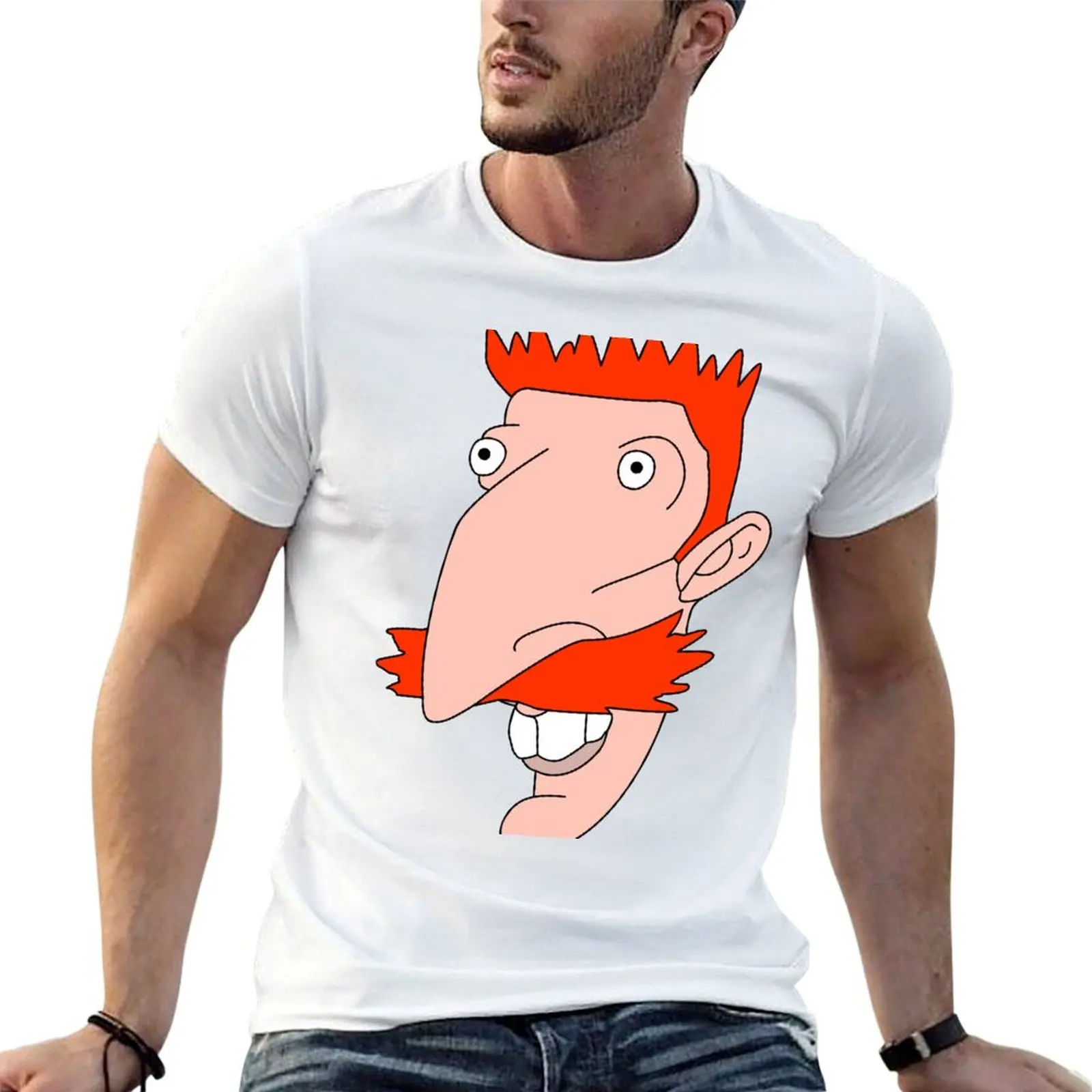 Фото Футболка Nigel Thornberry, мужская футболка, роскошные футболки для мужчин, винтажная футболка с графическим рисунком №1