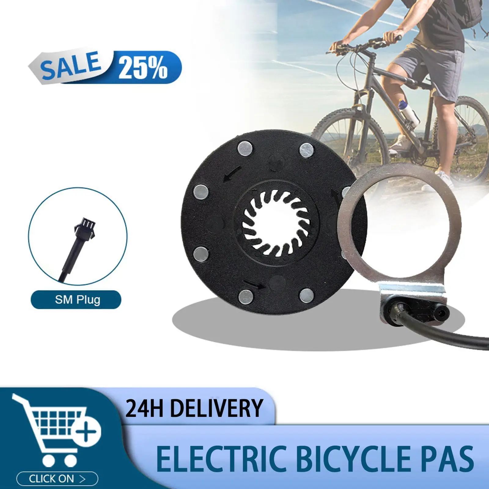 

Ror E-Bike For BZ-4 (8) PAS Ror KT 8 Magnets Pedal Torque Sensor Ebike Parts Waterproof Connector for Electric Bicycle