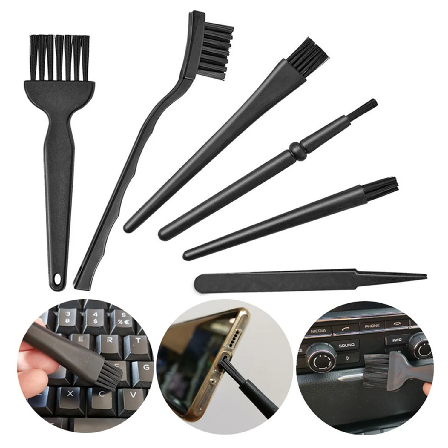 

Professional Cleaning Kit 6pcs Small Portable Anti Static Computer Laptop Keyboard Dust Brushes Cleaner Accessories