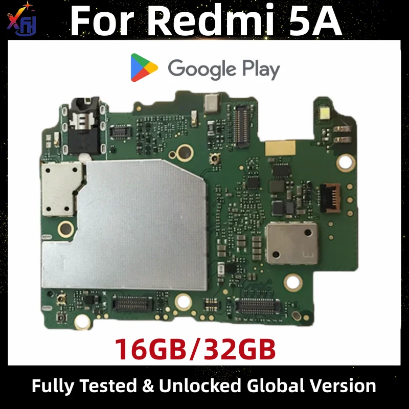 

Материнская плата для Redmi 5A, оригинальная материнская плата с установленным Google Playstore, 16 ГБ, 32 Гб ПЗУ, процессор Snapdragon 425