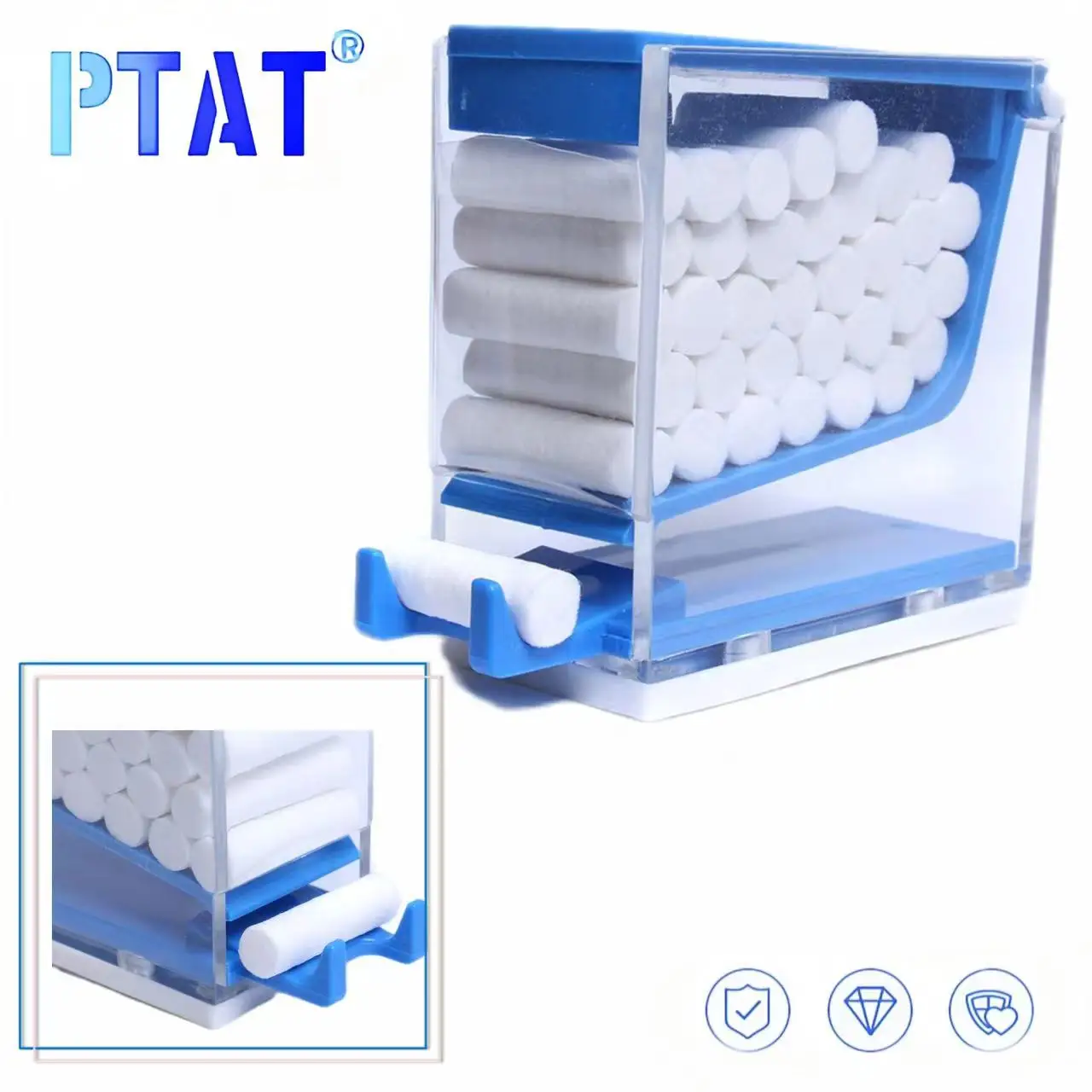 

Dental Cotton Roll Dispenser Box Dentist Tools Cotton Roll Storage Holder Drawer Type Box Dental Lab Product