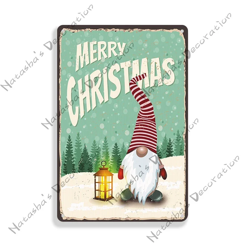 

Старинный металлический знак "Счастливого Рождества"