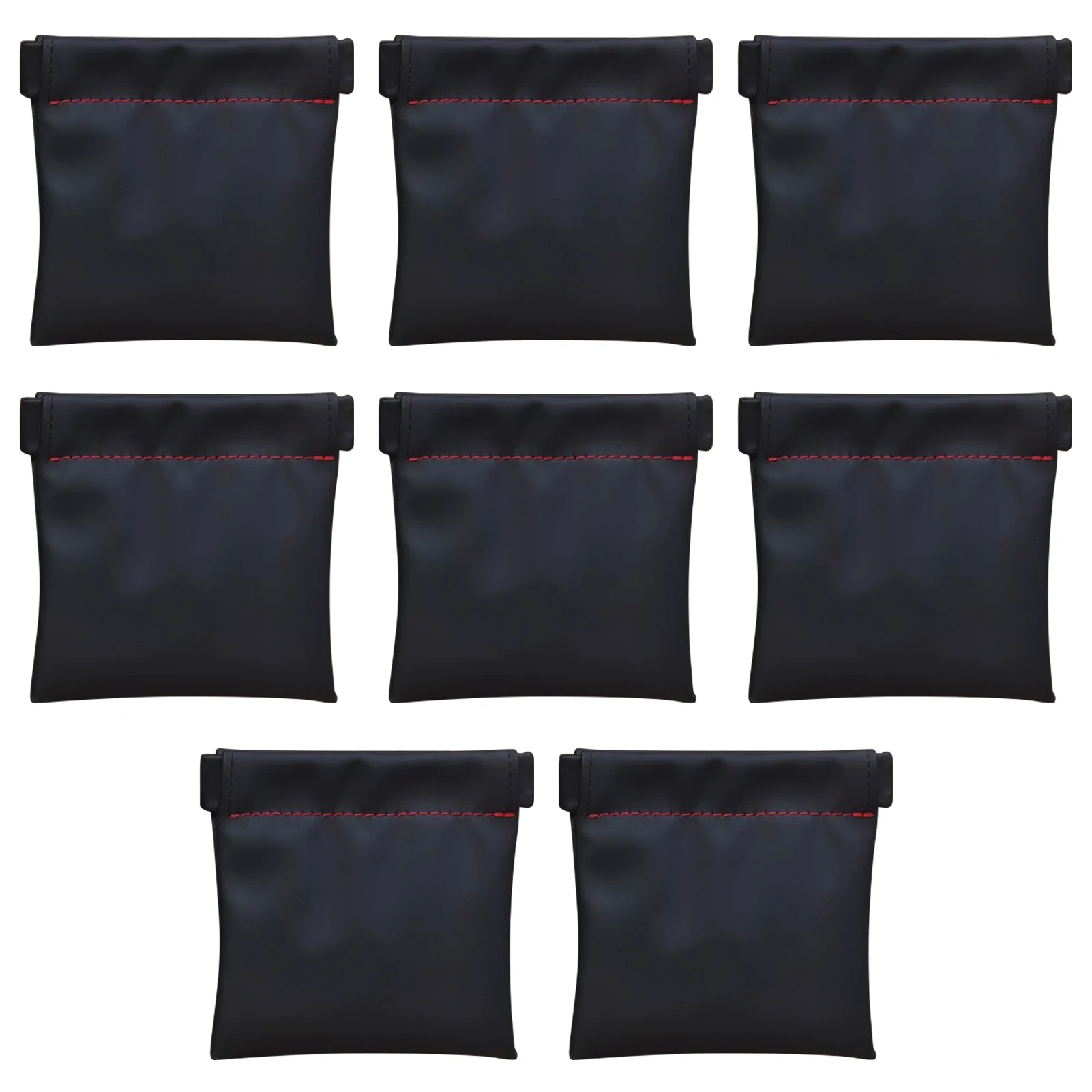 

8pcs Daily Earring Jewellery Gift Earphone Bag USB Flash Drive PU Leather Coin Key Travel Universal With Snap Spring Closure